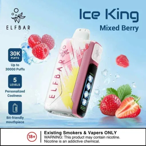 Elf Bar Ice King – Mixed Berries – 30K 30000 Puffs - Buy Authentic Vape in Jaipur - Vape Shop Jaipur