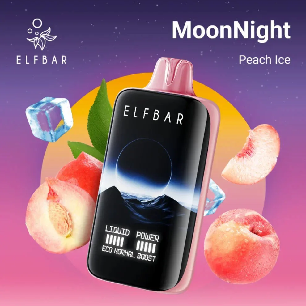 Elf Bar Moon Night 40K – Peach Ice 40000 Puffs - Buy Authentic Vape in Jaipur - Vape Shop Jaipur