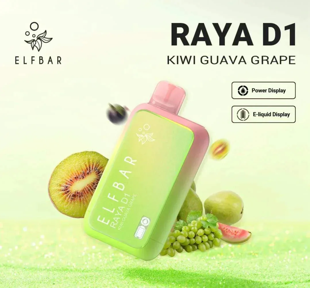 Elf Bar Raya D1 – Kiwi Guava Grape - Buy Authentic Vape in Jaipur - Vape Shop Jaipur