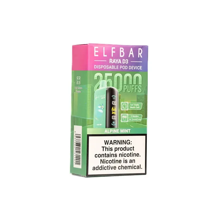 Elf Bar Raya D3 – Alpine Mint – 25000 - Buy Authentic Vape in Jaipur - Vape Shop Jaipur