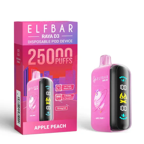 Elf Bar Raya D3 Apple Peach – 25000 - Buy Authentic Vape in Jaipur - Vape Shop Jaipur