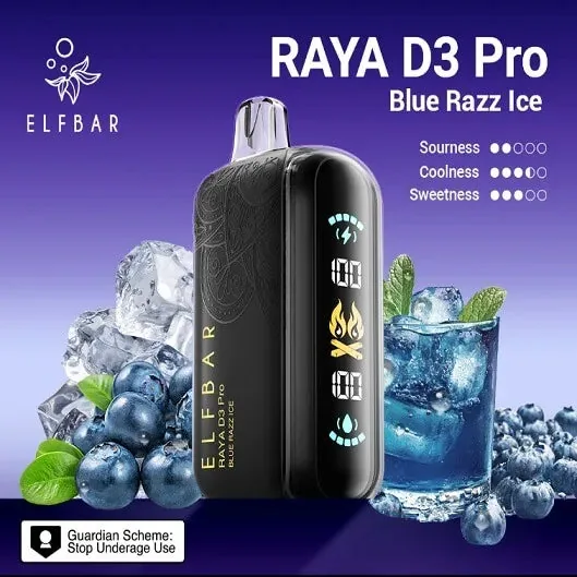 Elf Bar Raya D3 Pro 30K Blue Razz Ice 30000 Puffs - Buy Authentic Vape in Jaipur - Vape Shop Jaipur