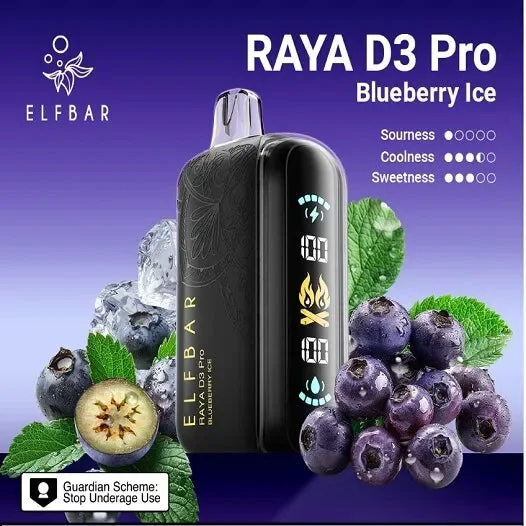 Elf Bar Raya D3 Pro 30K – Blueberry Ice 30000 Puffs - Buy Authentic Vape in Jaipur - Vape Shop Jaipur
