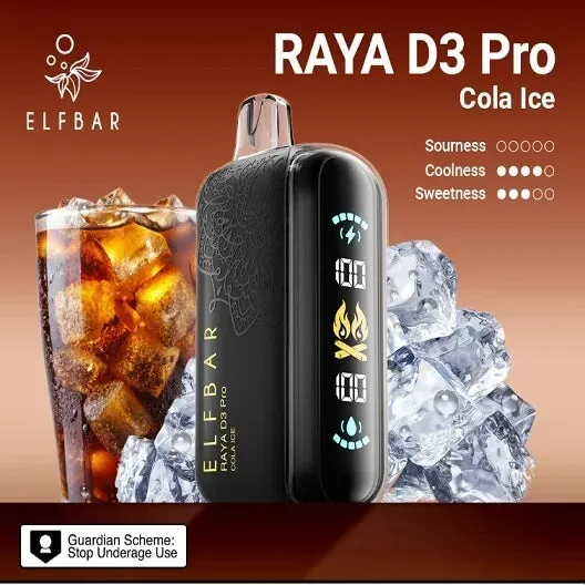 Elf Bar Raya D3 Pro 30K – Cola Ice 30000 Puffs - Buy Authentic Vape in Jaipur - Vape Shop Jaipur