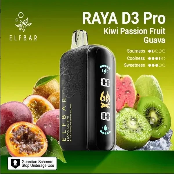 Elf Bar Raya D3 Pro – Kiwi Passion Fruit Guava - Buy Authentic Vape in Jaipur - Vape Shop Jaipur