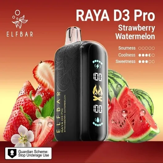 Elf Bar Raya D3 Pro – Strawberry Watermelon - Buy Authentic Vape in Jaipur - Vape Shop Jaipur