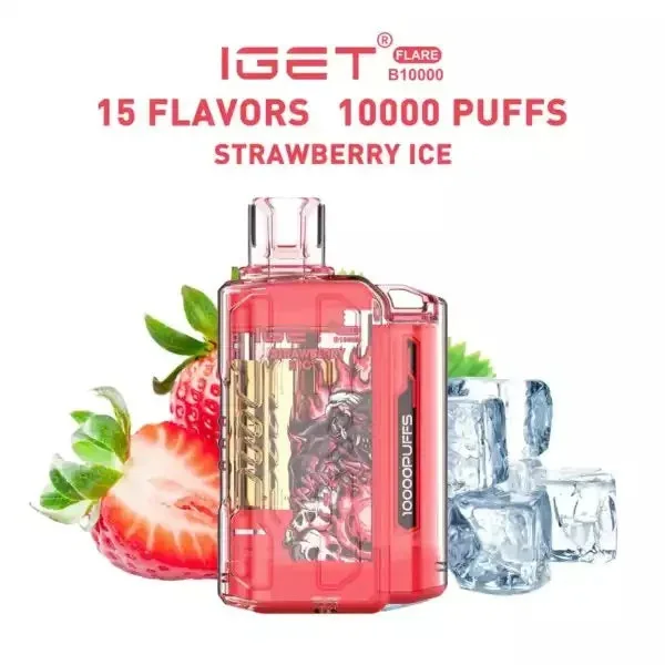 Iget Flare B10000 – Strawberry Ice - Buy Authentic Vape in Jaipur - Vape Shop Jaipur