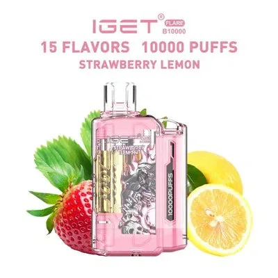 Iget Flare B10000 – Strawberry Lemon - Buy Authentic Vape in Jaipur - Vape Shop Jaipur
