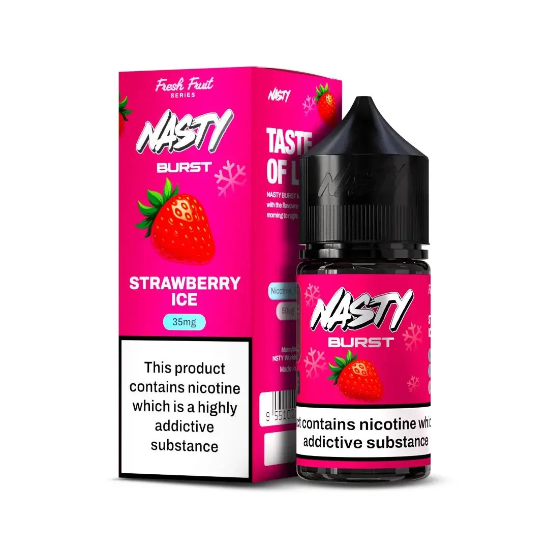Nasty Burst Nic Salts – Strawberry Ice - Buy Authentic Vape in Jaipur - Vape Shop Jaipur