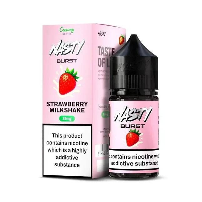 Nasty Burst Nic Salts – Strawberry Milkshake - Buy Authentic Vape in Jaipur - Vape Shop Jaipur